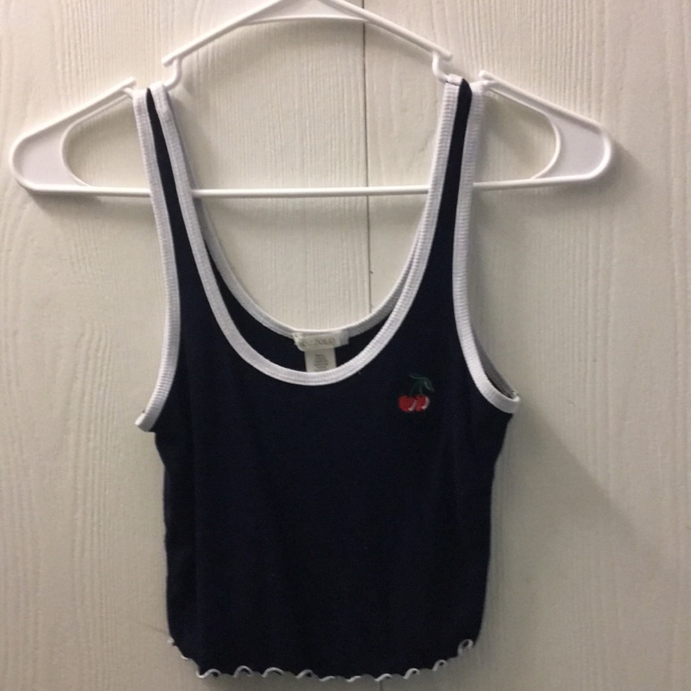 Basic blue crop top